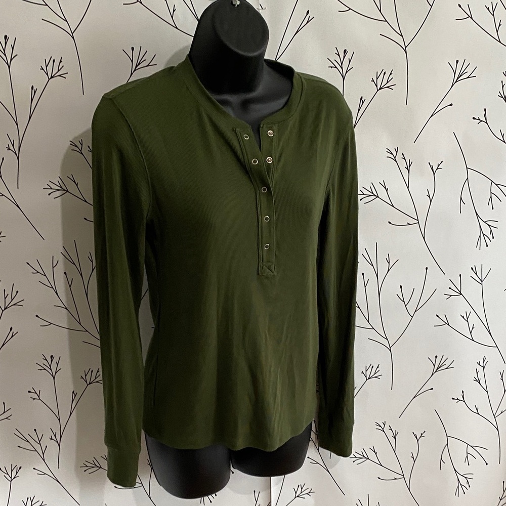 Forest Green Long Sleeve Women's Top